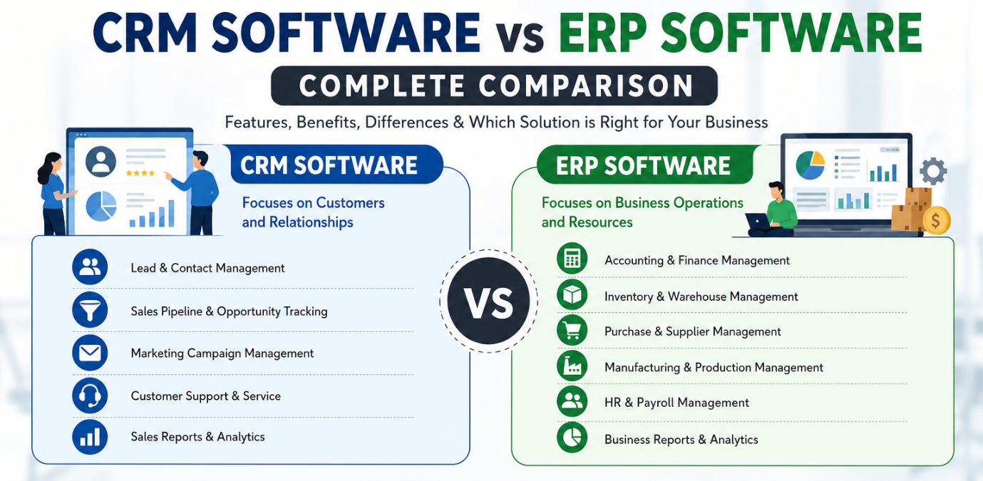 CRM Software vs ERP Software