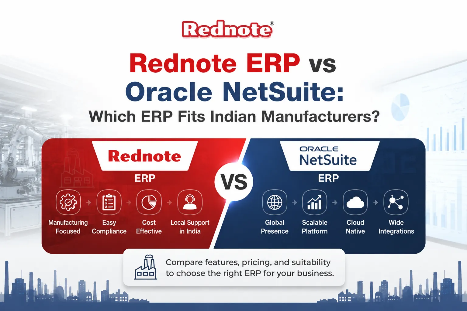 Rednote ERP vs Oracle NetSuite
